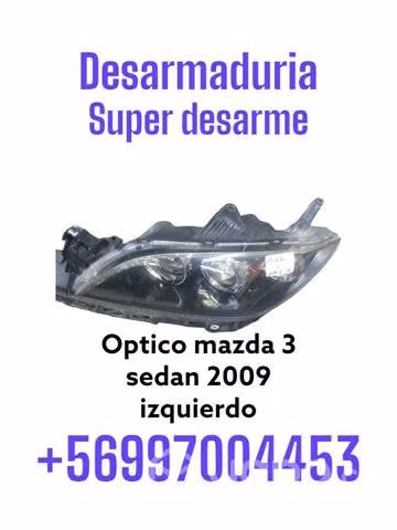 Óptico mazda 3 sedan 2009 izquierdo