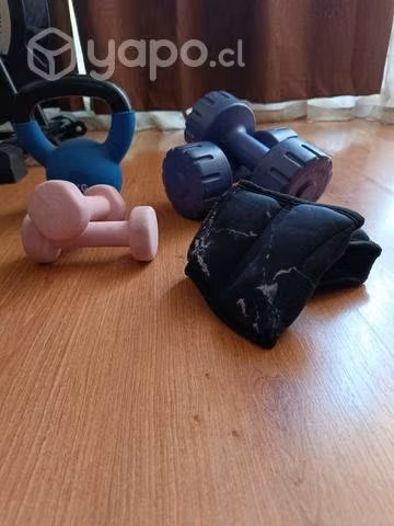 Set de mancuernas y pesas