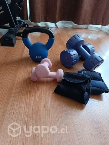 Set de mancuernas y pesas