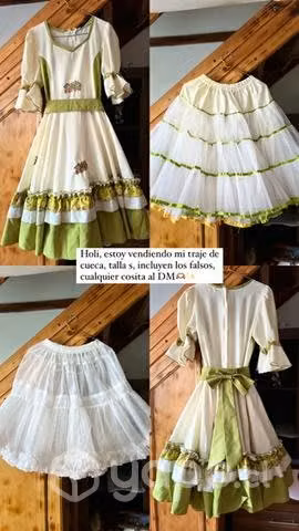 Vestido de cueca con dos falsos