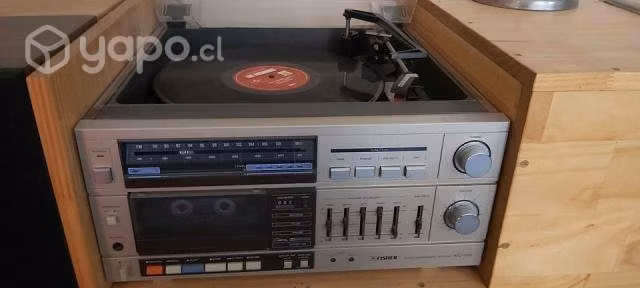 Equipo hi fi con mueble para vinilos