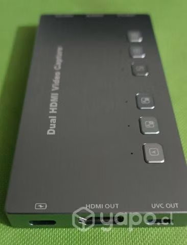 Capturadora doble HDMI a USB Switch de TV