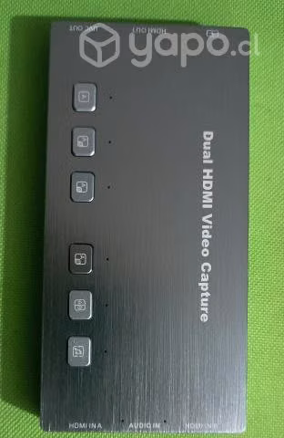 Capturadora doble HDMI a USB Switch de TV
