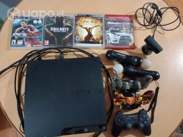 Ps3 con todo lo que se aprecia en la imágen