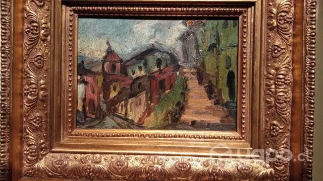 Hermoso óleo de pintor Camilo Mori,