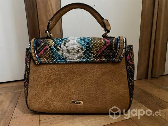 Cartera cuero Aldo animal print multicolor. - Imagen 2