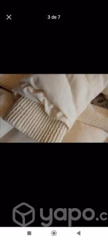 Parka blanca Gorro cierres mujer talla S