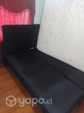 Cama+respaldo+colchón base dividida - Imagen 2