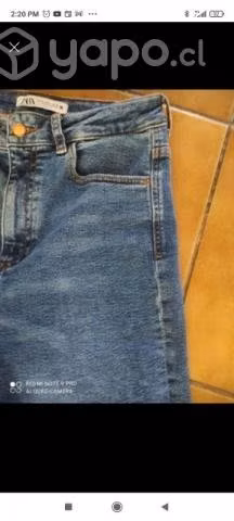 Jeans Zara un uso talla 42 cintura elasticado
