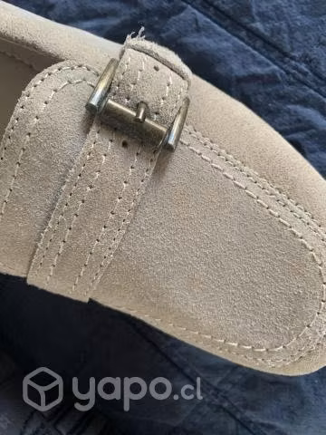 Zapato gamuza color beige, talla 38 - Imagen 2