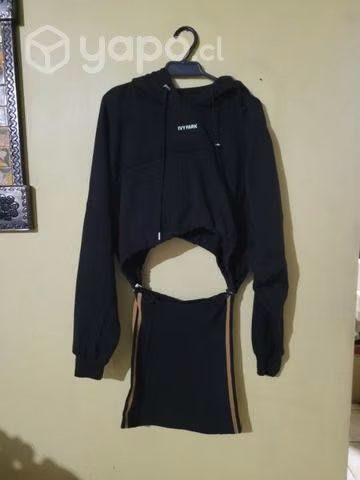 Ivy park x adidas black hooded dress
