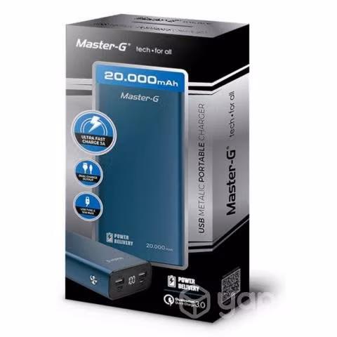 Cargador Portátil Carga Rápida Master-g 20.000 mAh