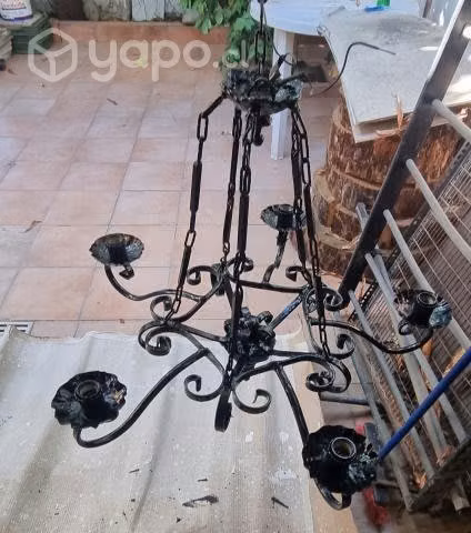 Lampara de fierro 5 luces - Imagen 3