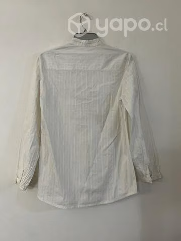 Blusa No Elástica Marca Mor Talla S Blanca - Imagen 6