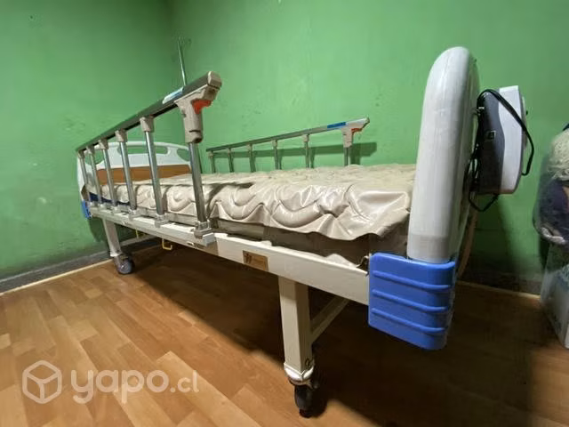 Cama Manual 2 Posiciones + Colchón Antiescaras - Imagen 2