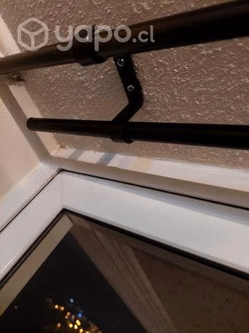 4 barras de cortina con estructura de soport