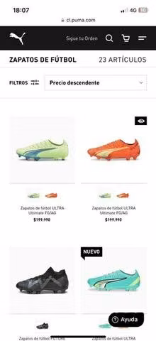 Zapatos de futbol Ultra Ultímate Fg/Ag profesional