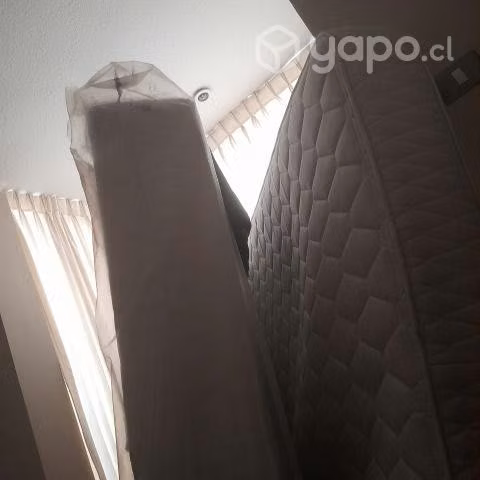 Cama de 2 plazas con base y colchon