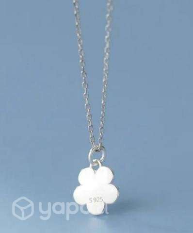 Collar plata ley sterling 926 con dije de flor - Imagen 3