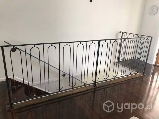 Baranda reja pasamanos de fierro forjado