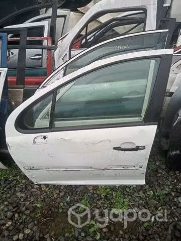 Peugeot 207 Puerta chofer aleta vidrio manilla env