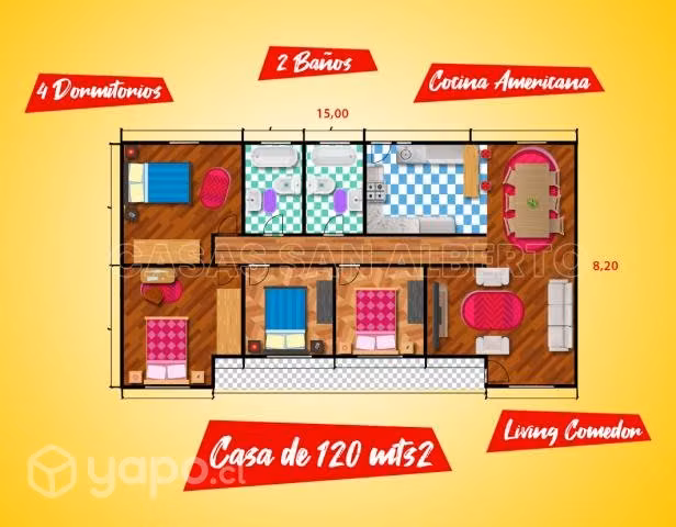 Kit Básico Casa Prefabricada de 120 mts2