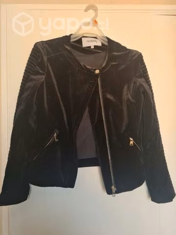 Aviadora gris , chaqueta de gamuza