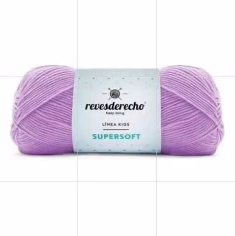 Ovillo lana Supersoft, Lila Revesderecho 100grs