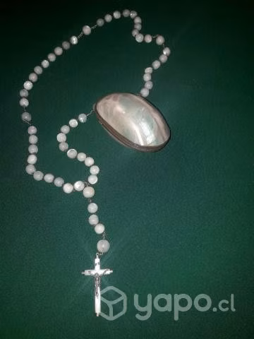 Rosario de nácar con estuche de nácar - Imagen 2
