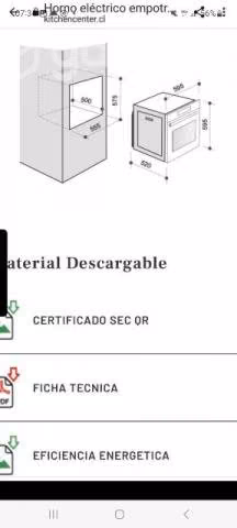 Horno empotrable FDV embalado
