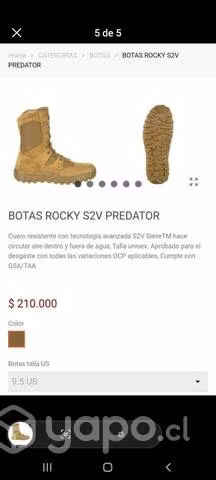 Botas militares Rocky modelo s2v predator n°42