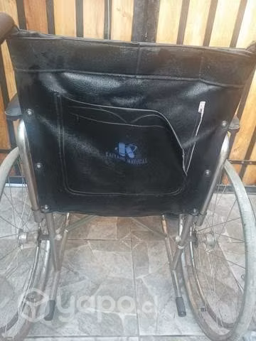 Silla de ruedas excelente estado asiento de cuero - Imagen 3