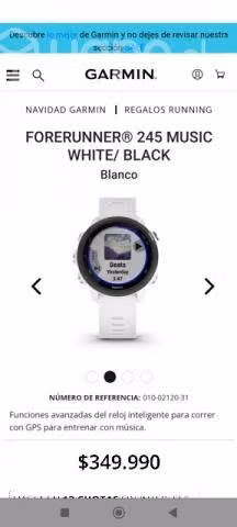 Garmin Forerunner 245 Music blanco - Imagen 2