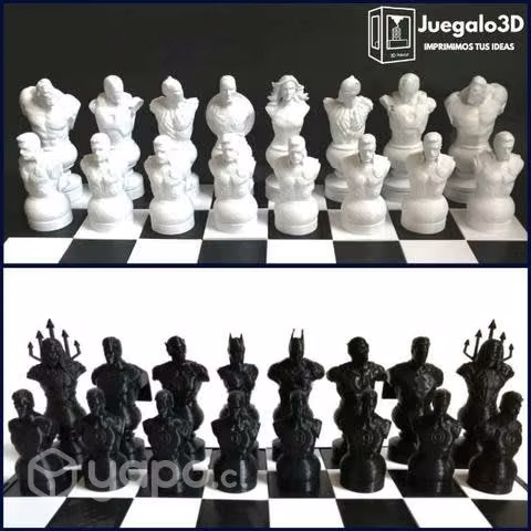 Ajedrez Alternativo Marvel VS DC Impreso 3D