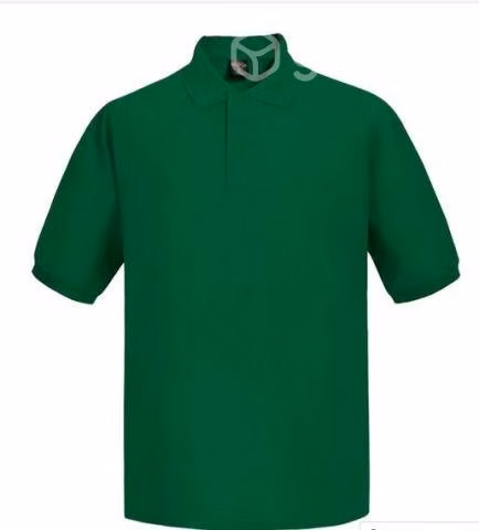Polera pique manga corta verde botella work
