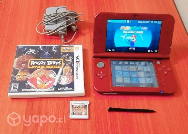 Nintendo 3ds xl, cargador original, juego original