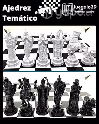 Ajedrez alternativo Harry Potter Impreso 3D