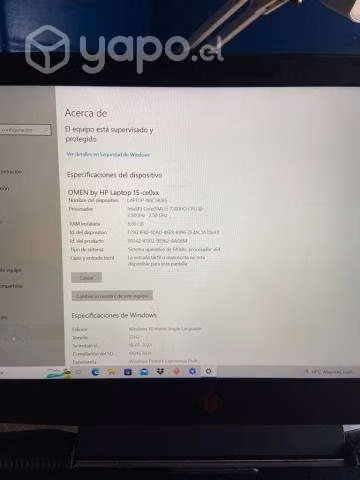 Notebook HP Omen 15-Ce0xx 2018 - Imagen 4
