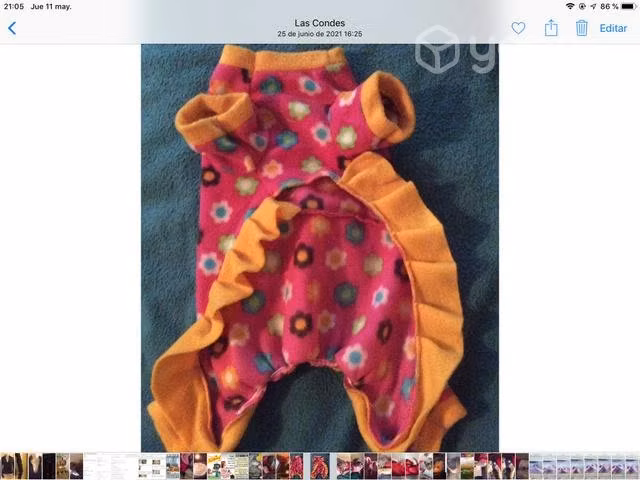 Vestido polar perrita tamaño M con mangas - Imagen 2