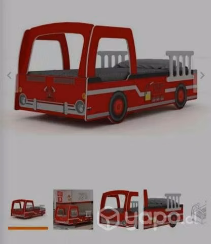 Cama de 1plaza diseño de bombero