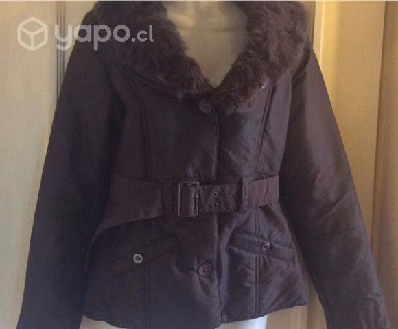 Chaqueta tipo parka cuello piel desmontable Small