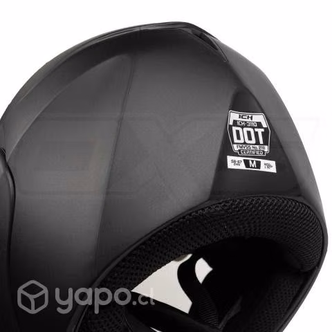 Casco moto ich 3110 abatible solid negro mate