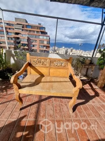 Sillón de madera tallada hindú