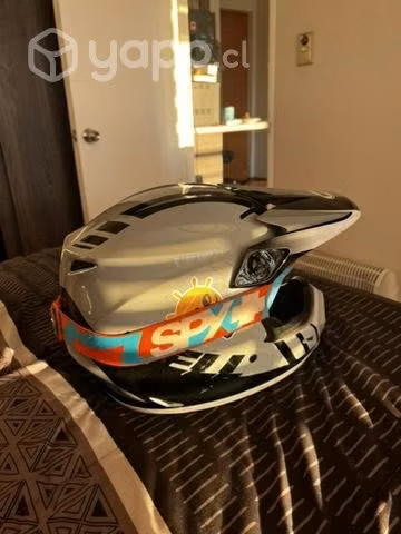 Casco moto Bell + antiparras SPY