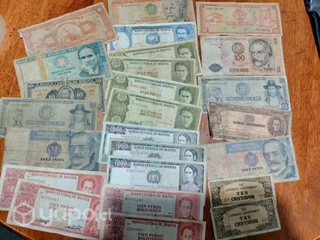 25 billetes extranjeros