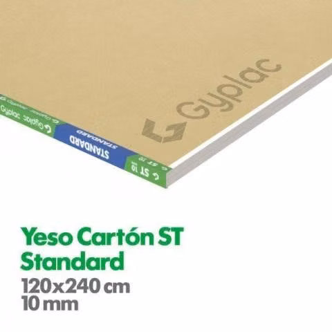 PLANCHA DE VOLCANITA YESO CARTON 120x240CM 10MM