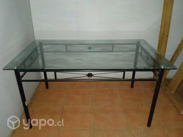 Mesa comedor de vidrio