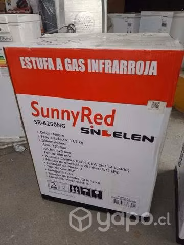 Estufa a gas sindelen 15 kilos