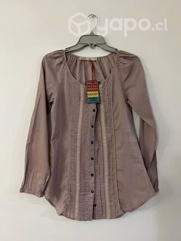 Blusa No Elástica Marca Mor Talla S Palo Rosa - Imagen 5
