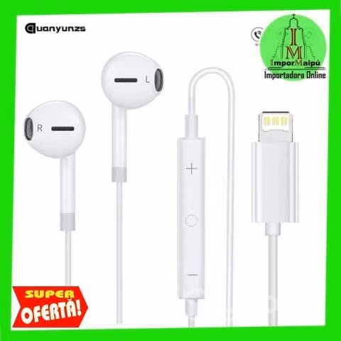 Audífonos Con Cable compatible Iphone Ligthining m